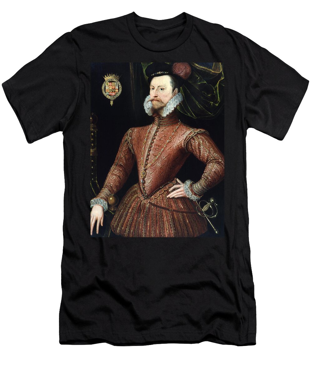 1575 T-Shirt featuring the painting Robert Dudley (1532-1588) #4 by Granger