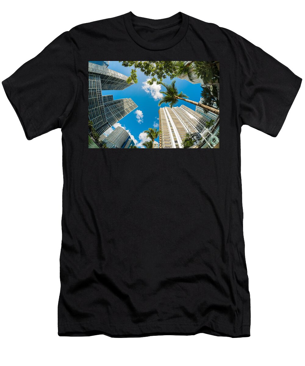 Architecture T-Shirt featuring the photograph Downtown Miami by Raul Rodriguez