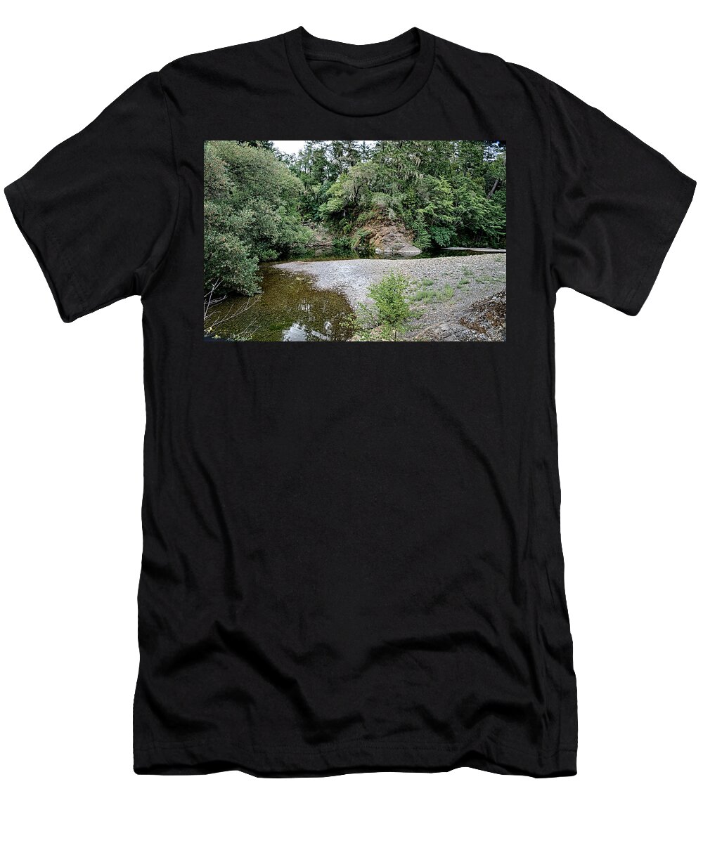 Navarro River T-Shirt featuring the photograph Down by the River by Betty Depee