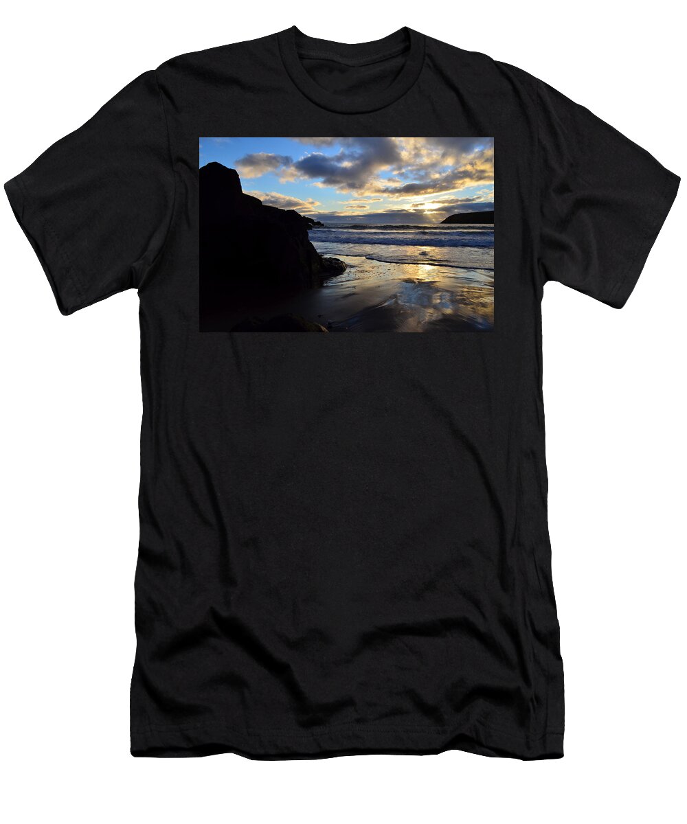 Sunset T-Shirt featuring the photograph Beenbane Beach #6 by Barbara Walsh