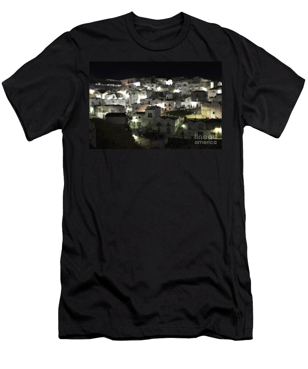 Night T-Shirt featuring the photograph Monte S. Angelo by Matteo TOTARO