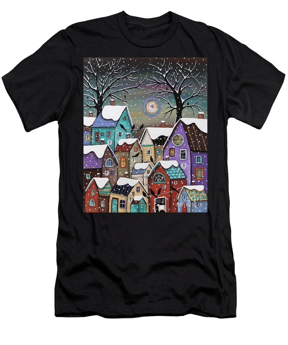 Landscape T-Shirt featuring the painting 9 Pm by Karla Gerard