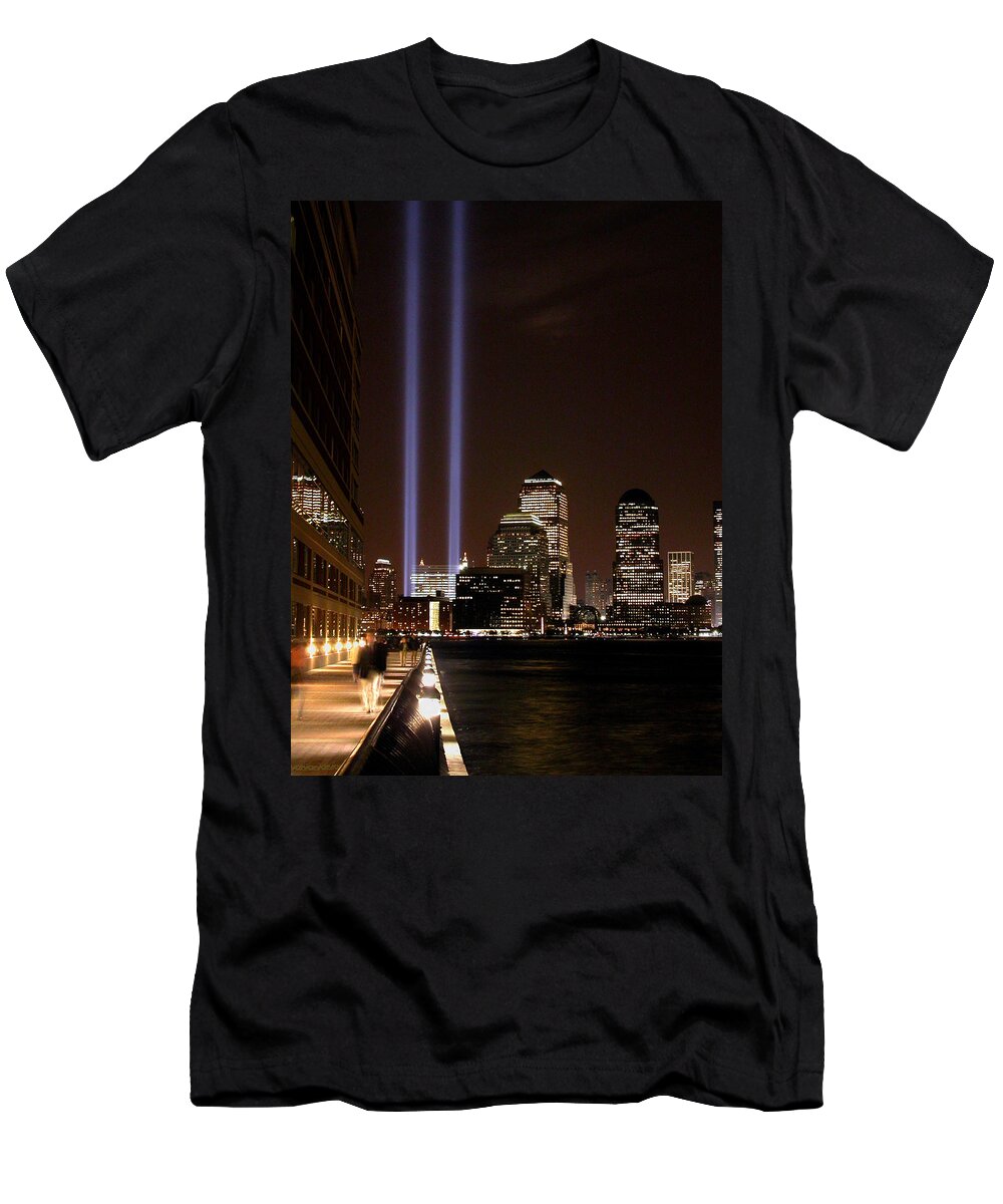 World Trade Center T-Shirt featuring the photograph 911 Anniversary by Gary Slawsky