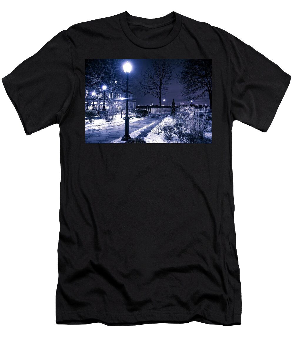 Landscape T-Shirt featuring the photograph A Battery Park Winter by Theodore Jones