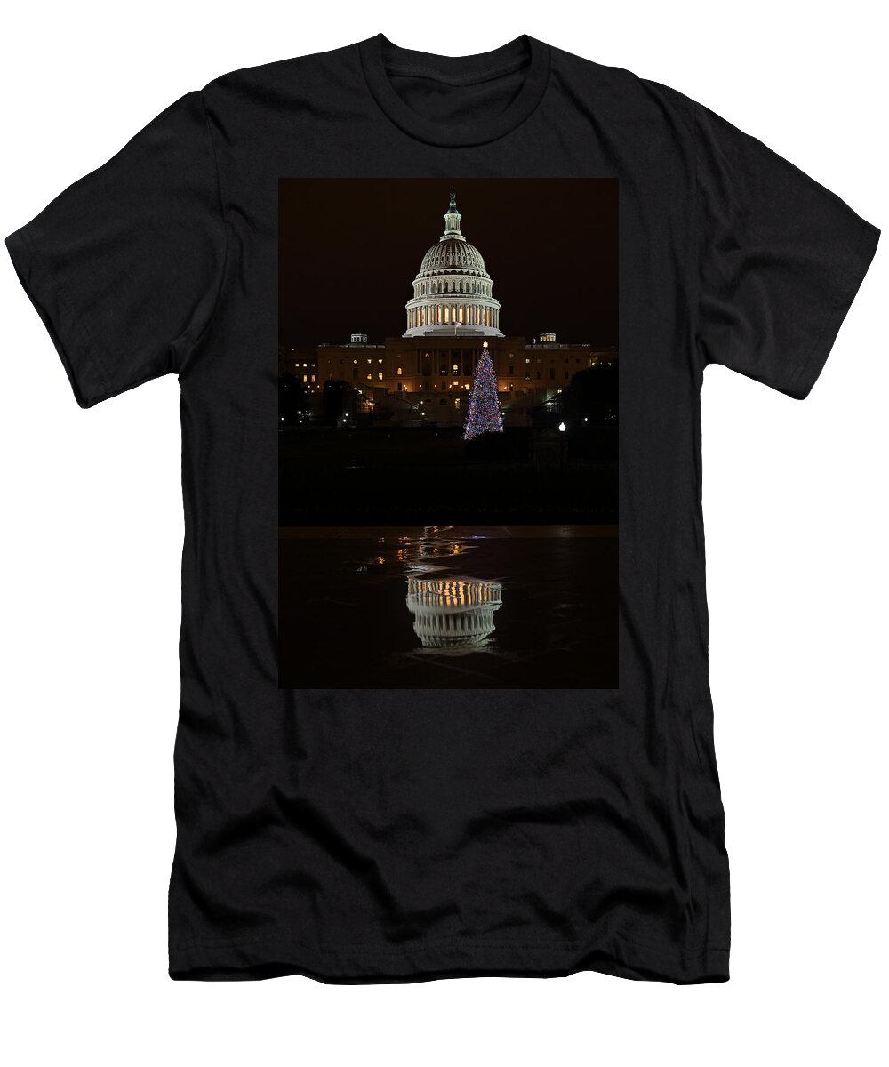 Metro T-Shirt featuring the photograph A Capitol Reflection by Metro DC Photography