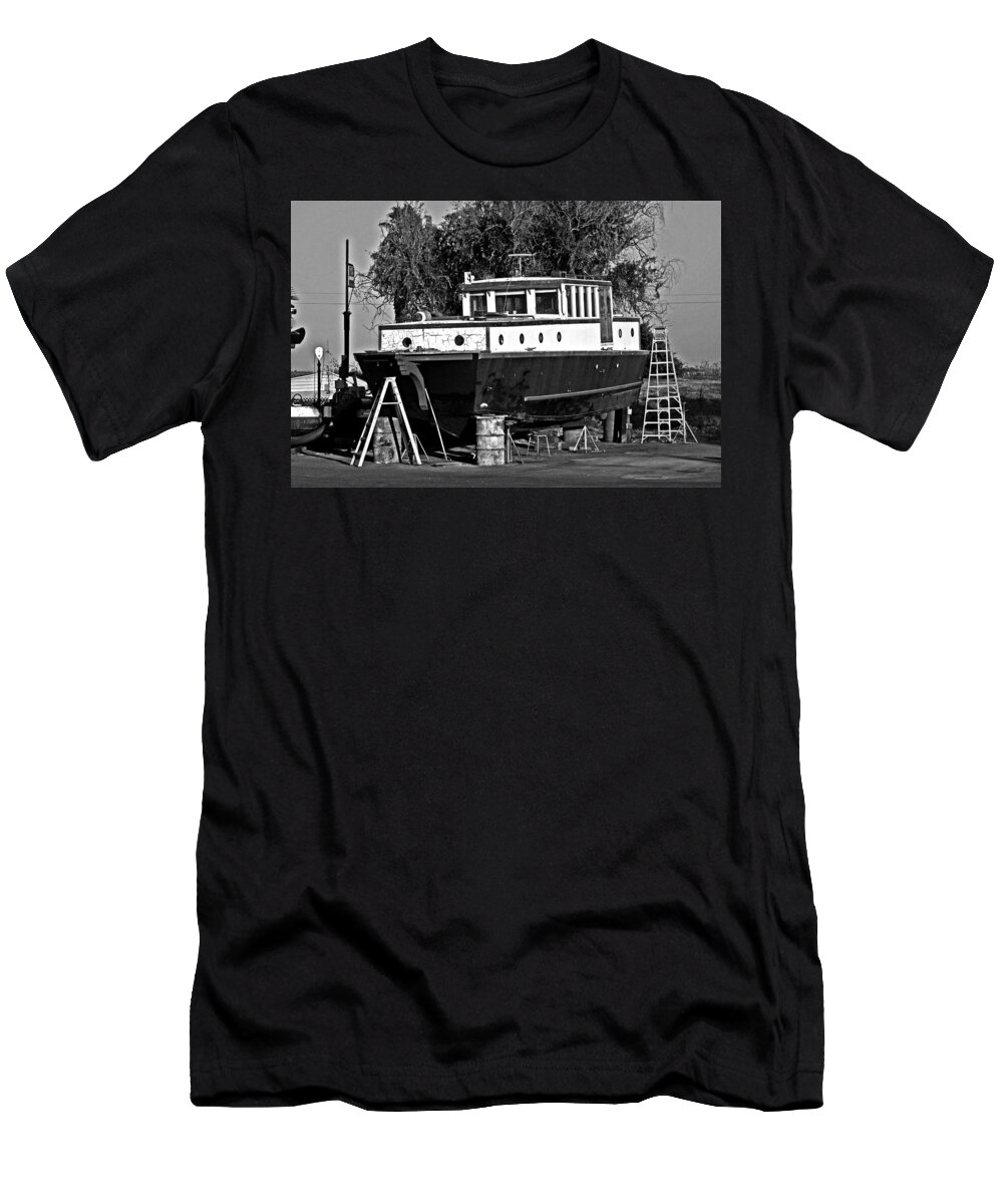 Wooden Boat Prints T-Shirt featuring the digital art A Delta Makeover by Joseph Coulombe