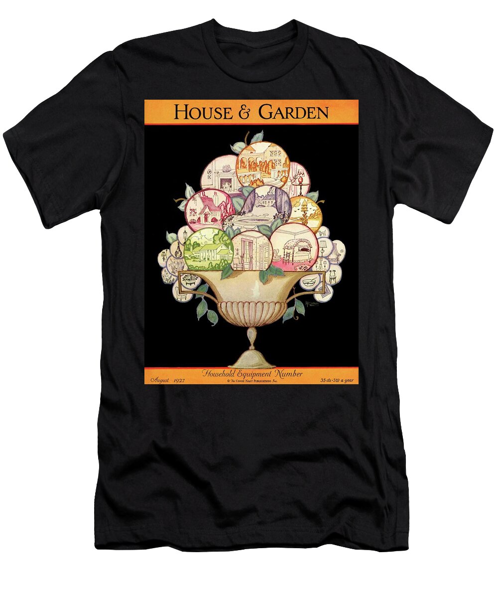 Illustration T-Shirt featuring the photograph A House And Garden Cover Of A Fruit Bowl by Robert McQuinn