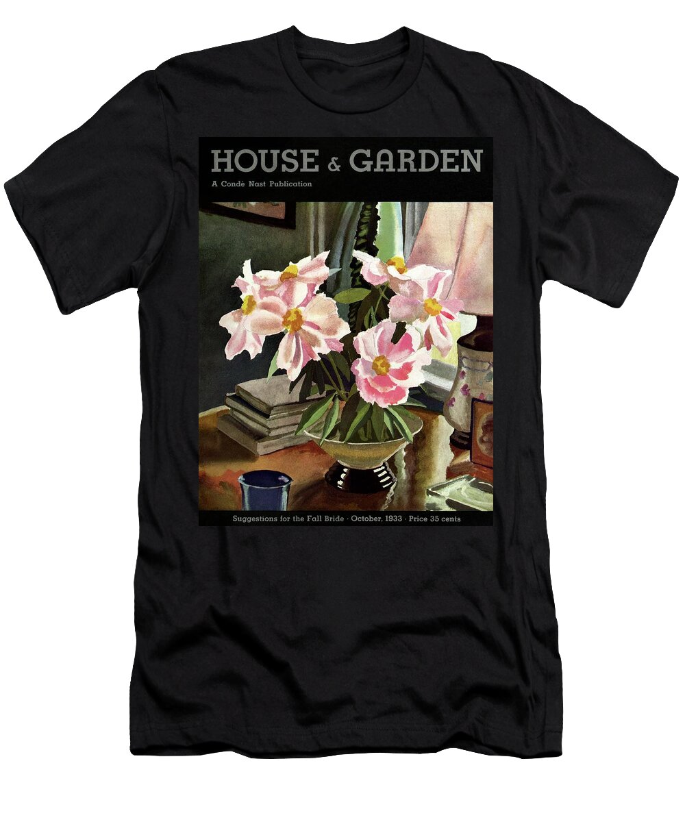 Illustration T-Shirt featuring the photograph A House And Garden Cover Of Rhododendrons by David Payne