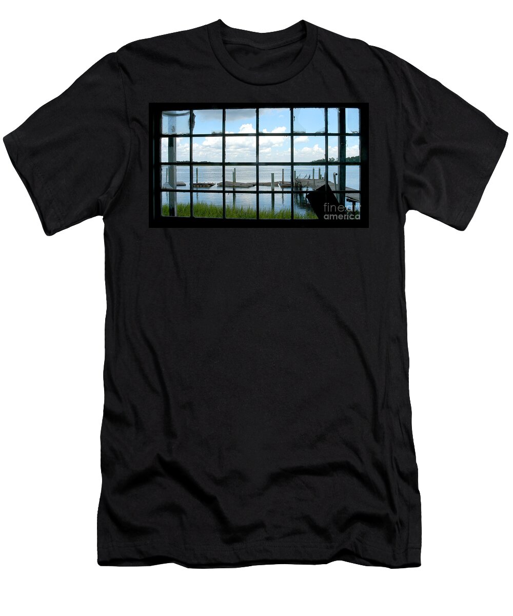 Window T-Shirt featuring the photograph A Look Outside by Scott Hansen