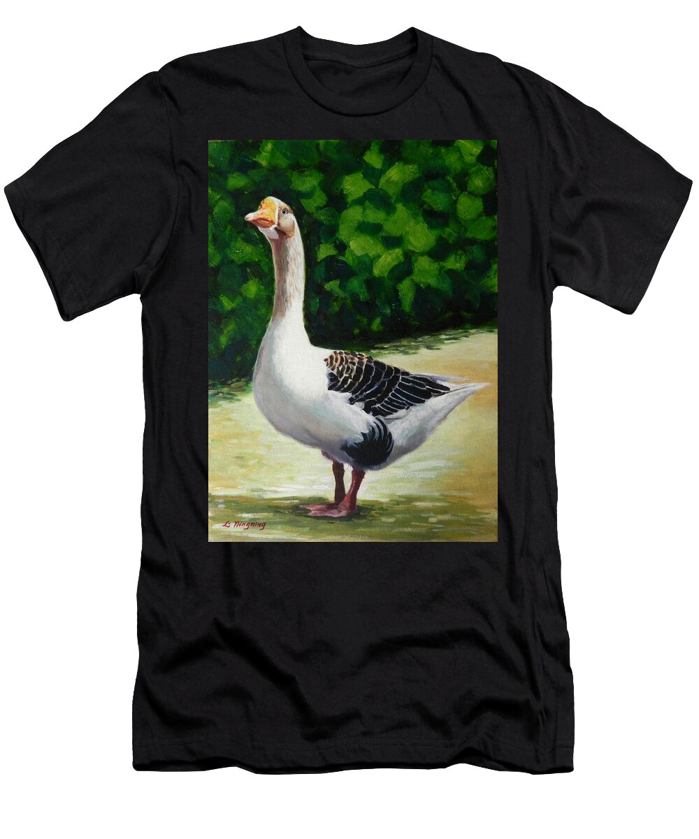 Animal T-Shirt featuring the painting A Noble, Peru Impression by Ningning Li