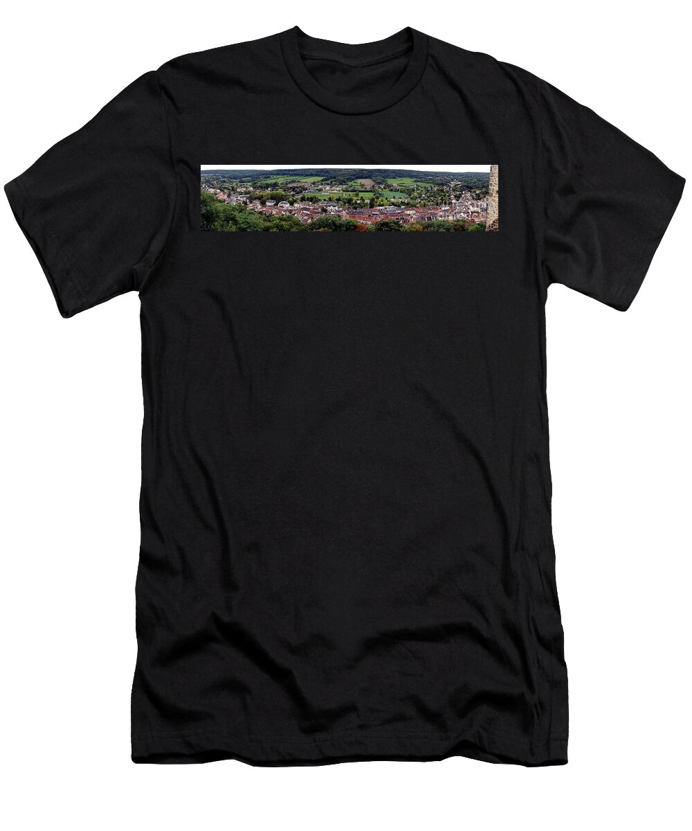 France T-Shirt featuring the photograph A Town in France by Olivier Le Queinec