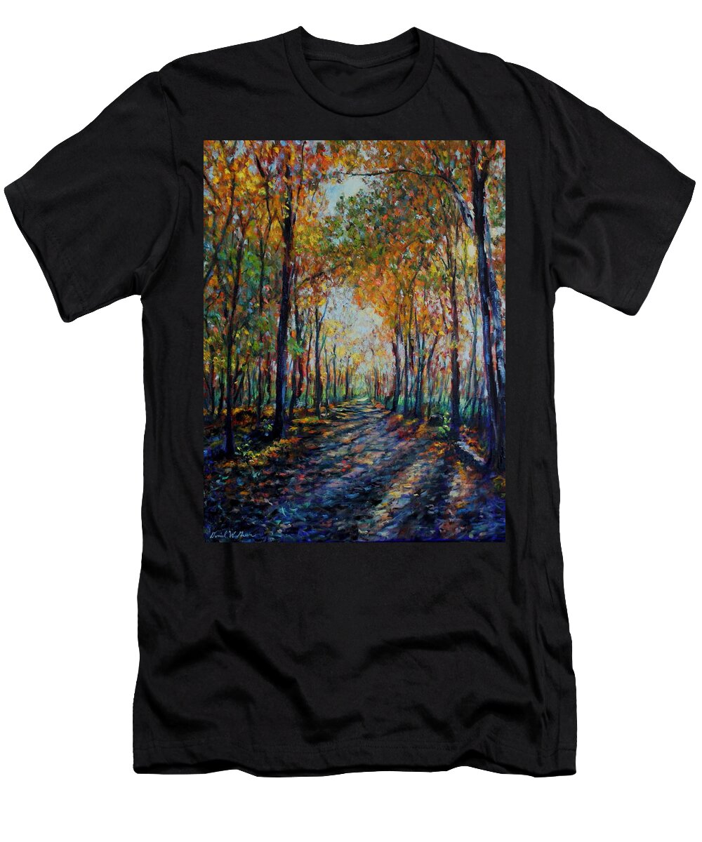 Autumn T-Shirt featuring the painting A walk in Autumn by Daniel W Green