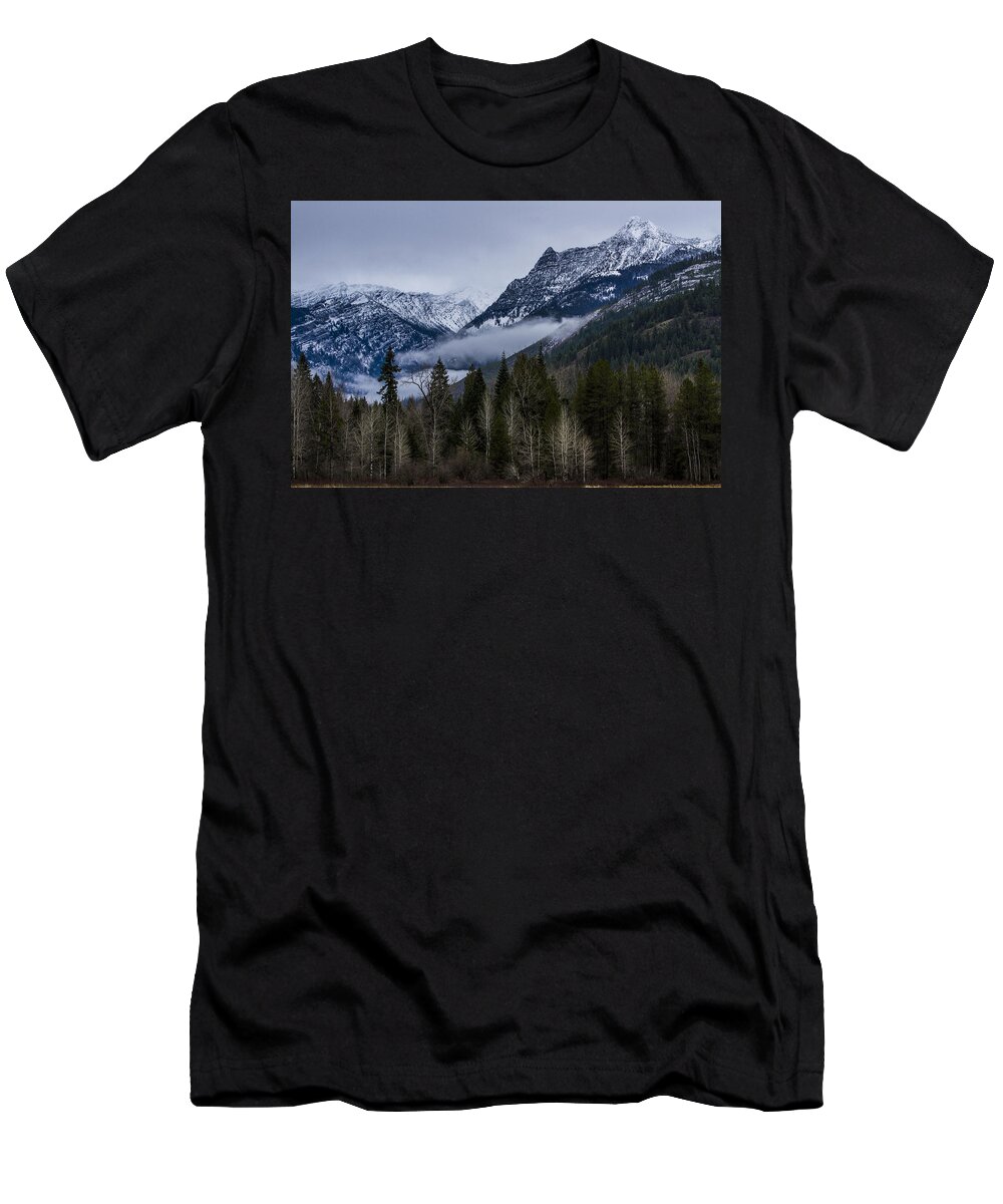 Bull River T-Shirt featuring the photograph Above the Bull by Albert Seger