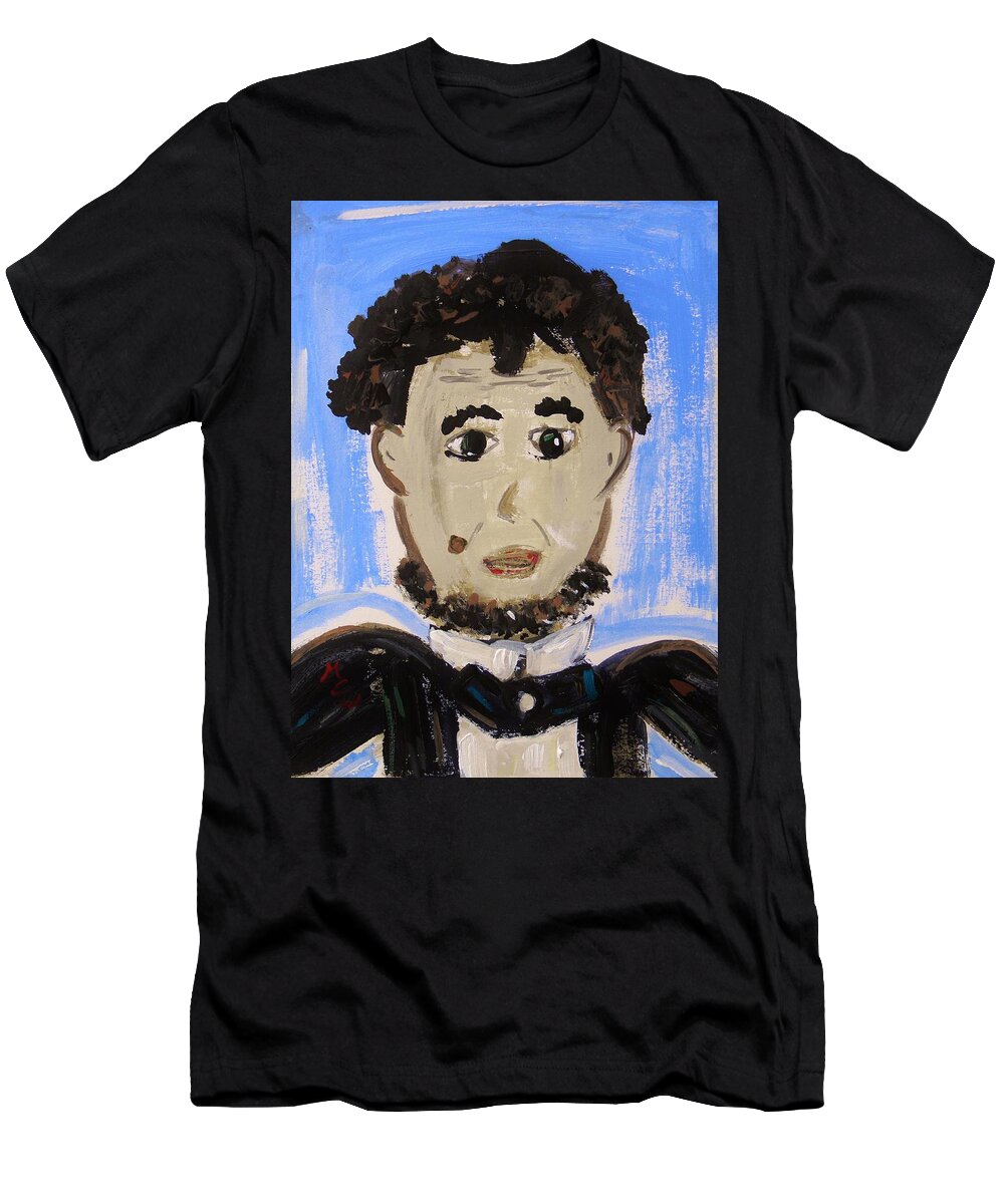 Lincon T-Shirt featuring the painting Abraham Lincoln Future President by Mary Carol Williams