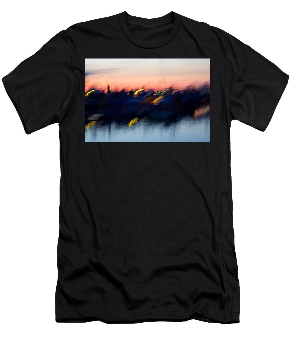 Abstract T-Shirt featuring the photograph Abstract On Water by Christie Kowalski