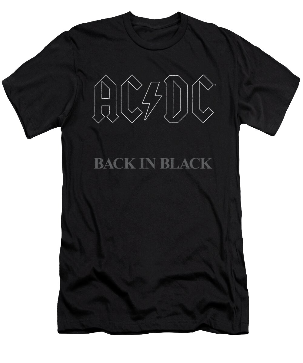  T-Shirt featuring the digital art Acdc - Back In Black by Brand A