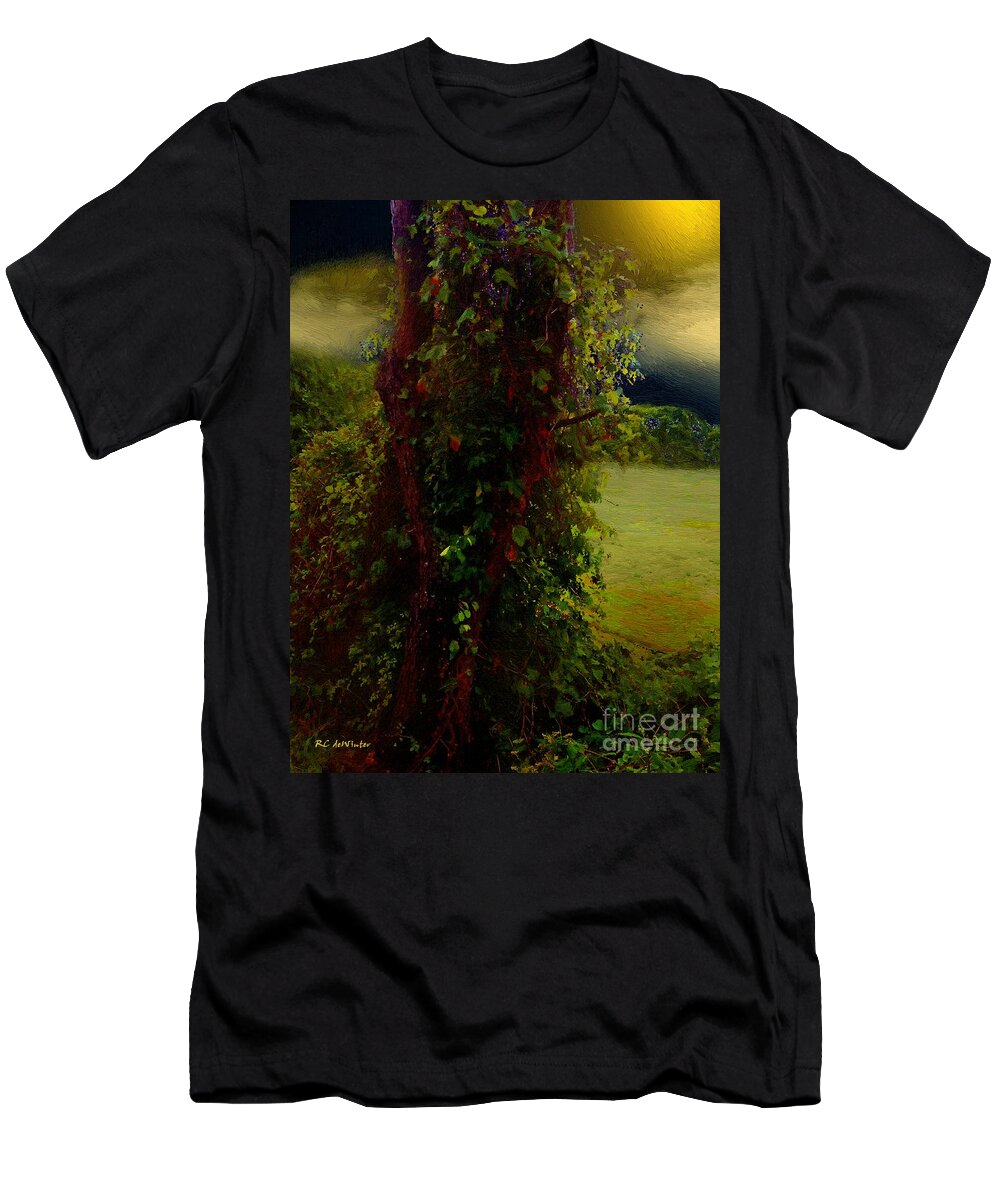 Tree T-Shirt featuring the painting Adorned in Autumn by RC DeWinter