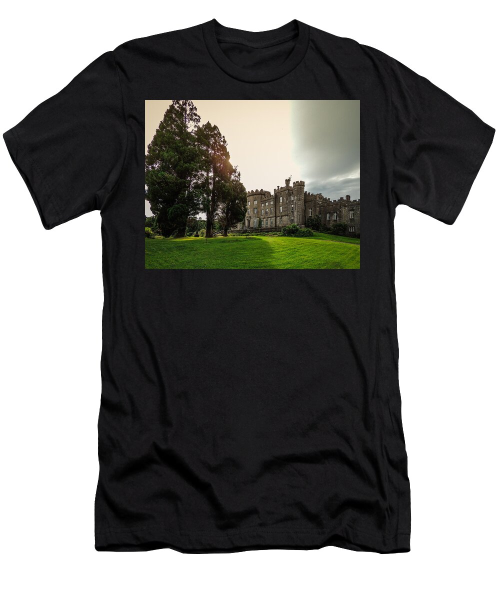 14th Century T-Shirt featuring the photograph Afternoon Sun over Markree Castle by James Truett