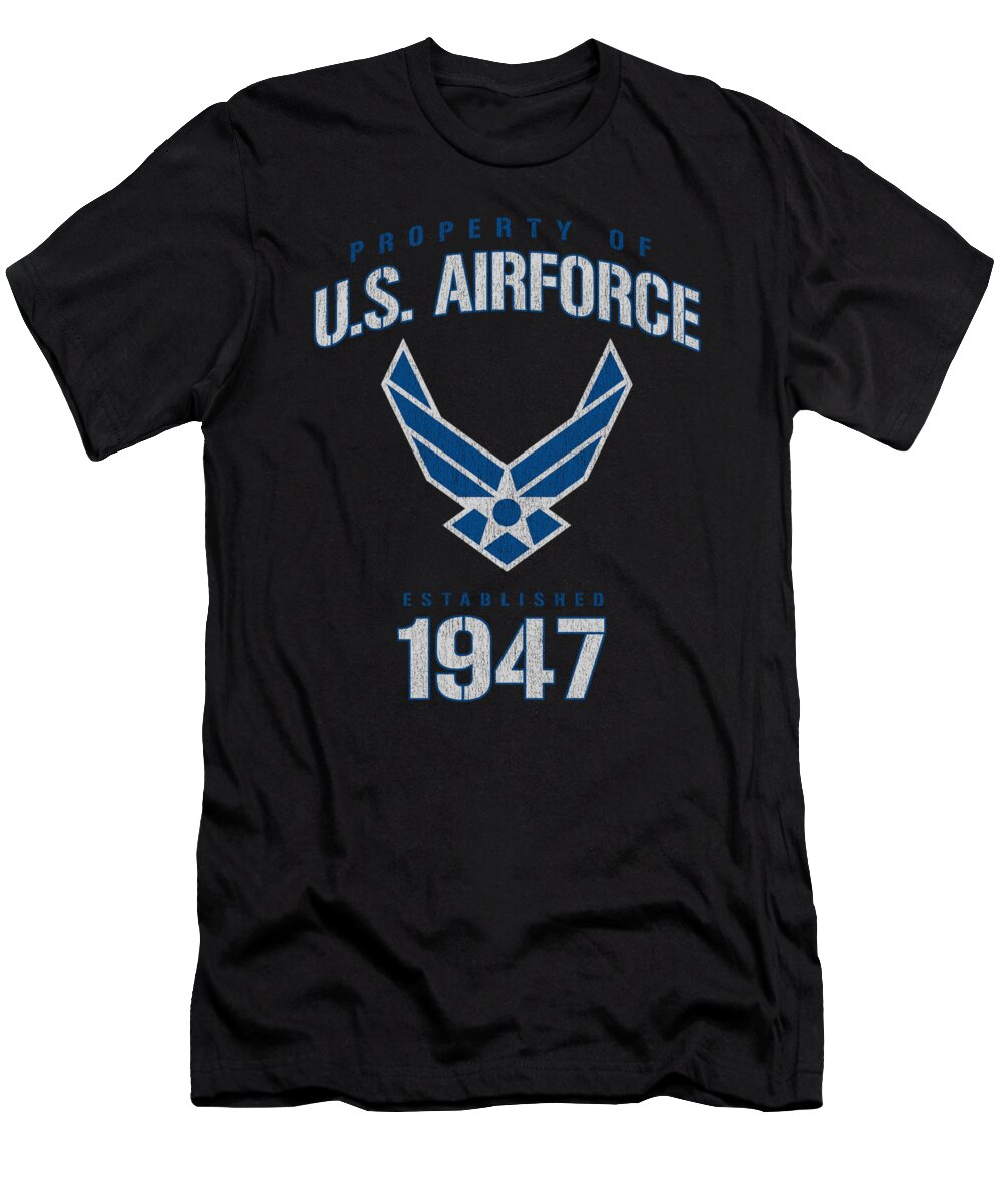Air Force T-Shirt featuring the digital art Air Force - Property Of by Brand A