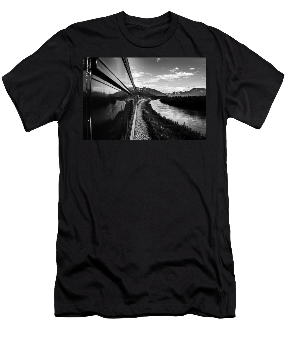 Alaska T-Shirt featuring the photograph Alaska Railroad Train by Kyle Lavey