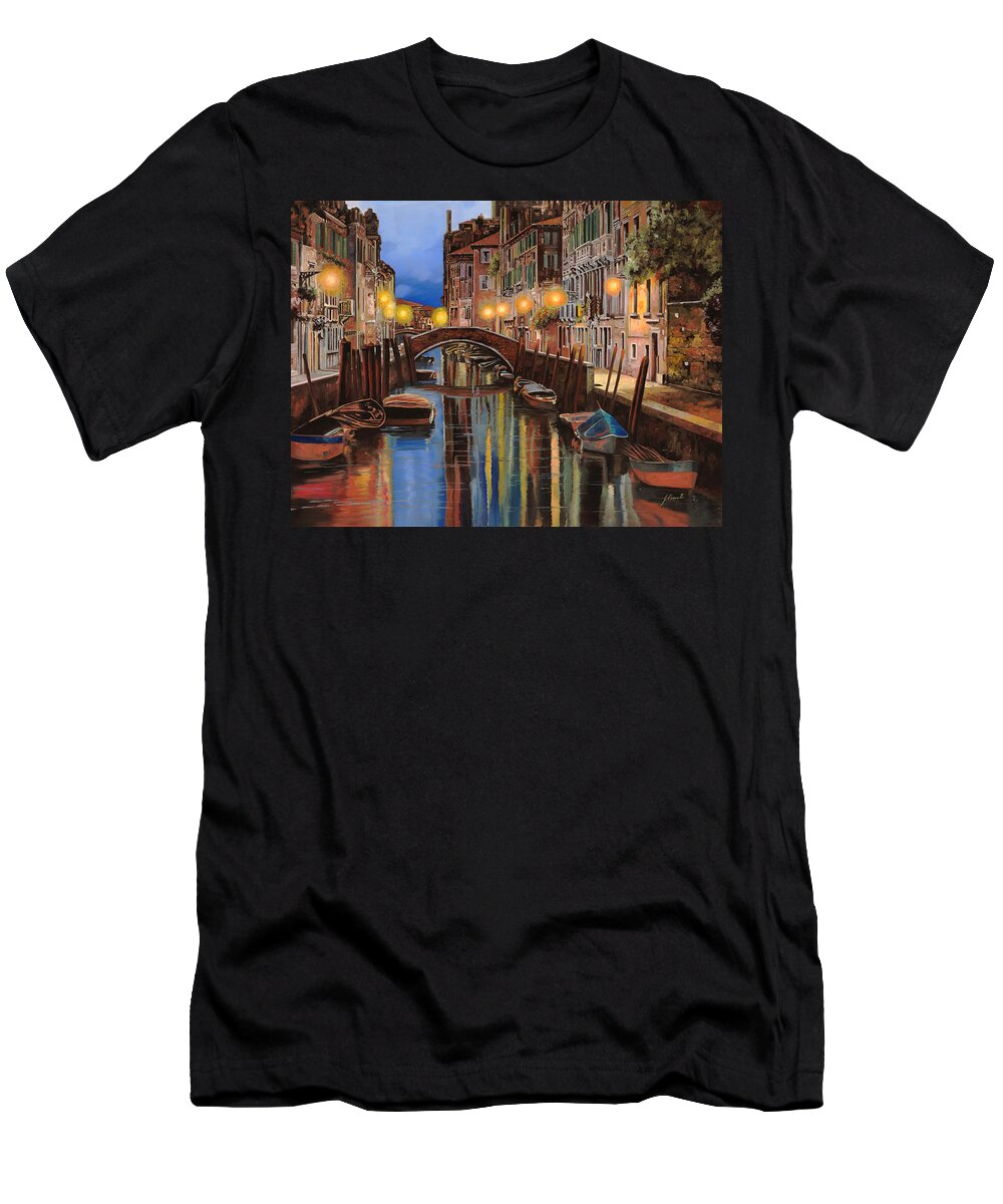 Venice T-Shirt featuring the painting alba a Venezia by Guido Borelli