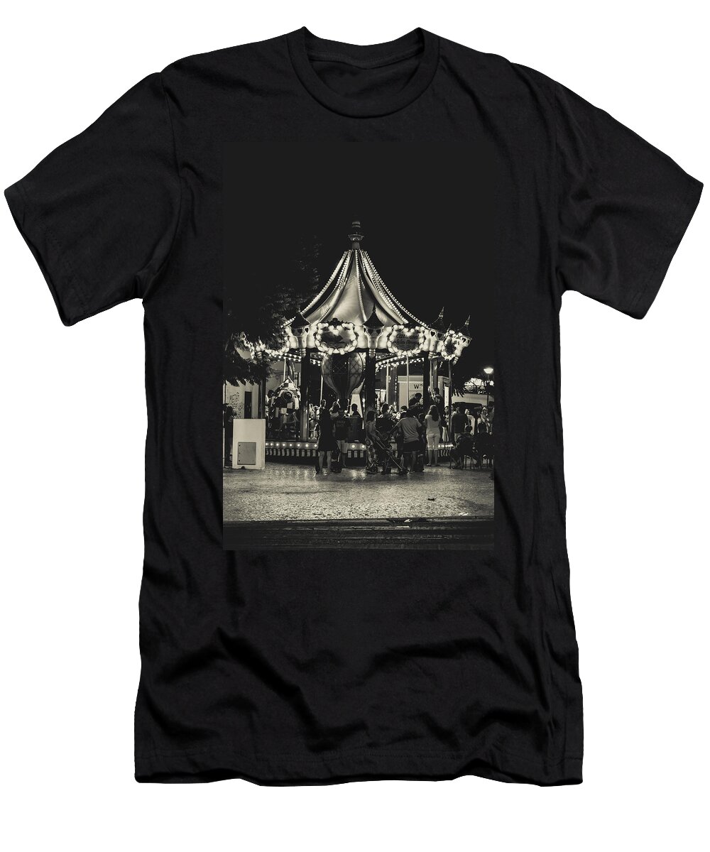 Street T-Shirt featuring the photograph Albufeira Street Series - Merry-Go-Round by Marco Oliveira