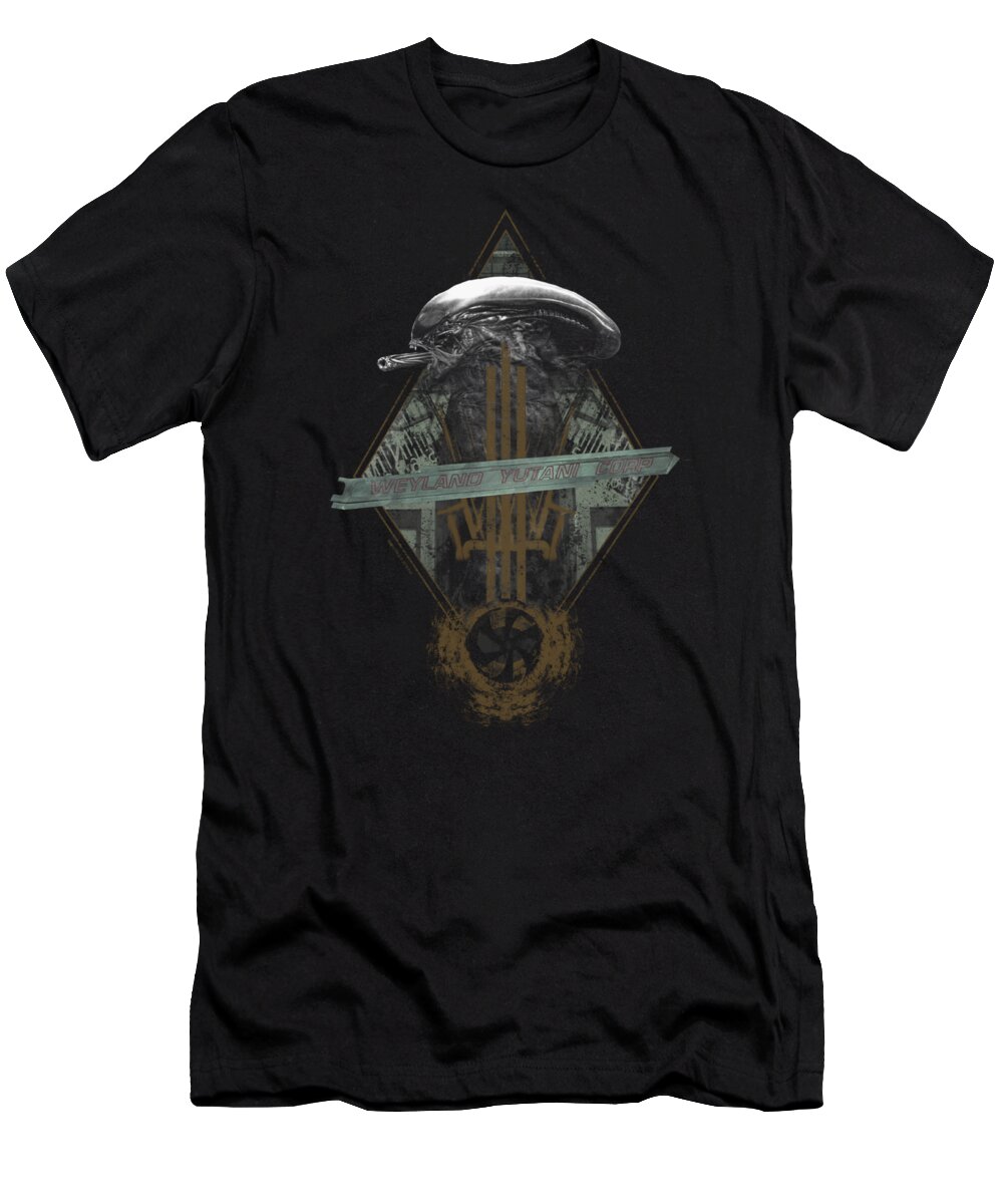  T-Shirt featuring the digital art Alien - Prison Planet Collage by Brand A