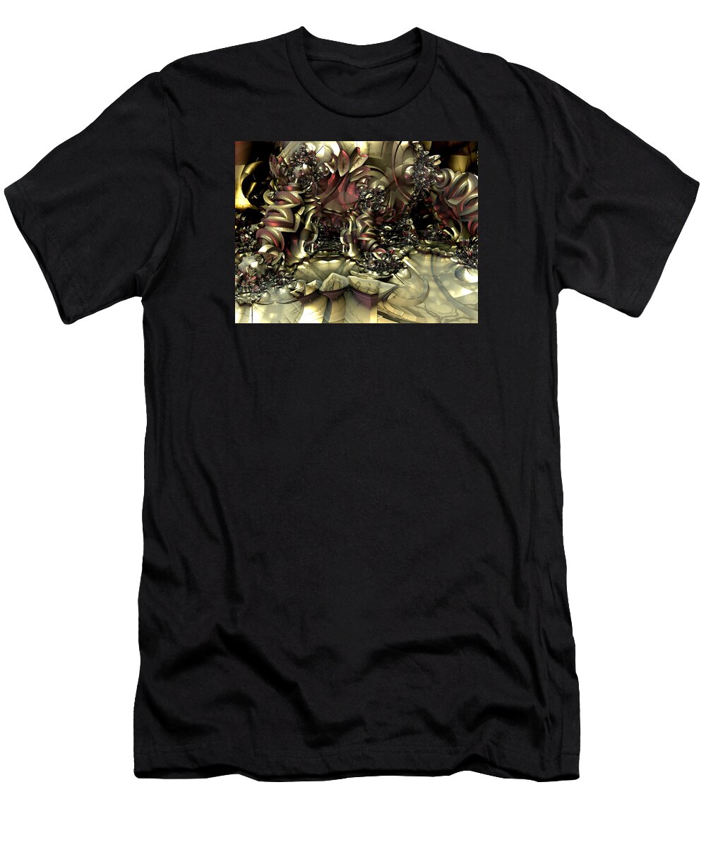 Fractal T-Shirt featuring the digital art Altar Of Pain by Jeff Iverson