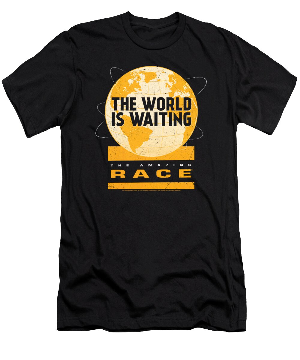  T-Shirt featuring the digital art Amazing Race - Waiting World by Brand A