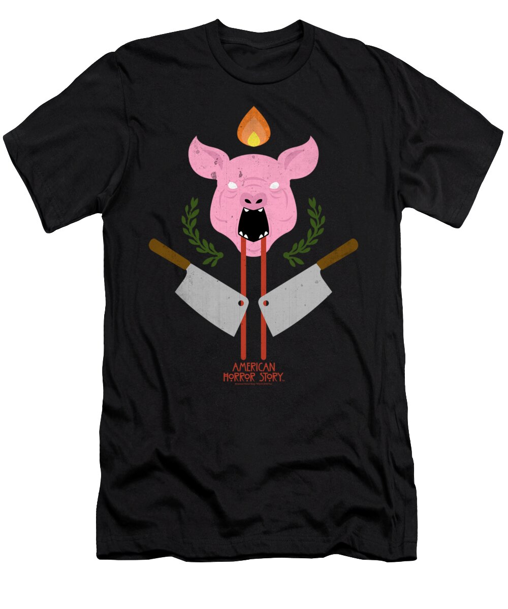  T-Shirt featuring the digital art American Horror Story - Pig Cleavers by Brand A
