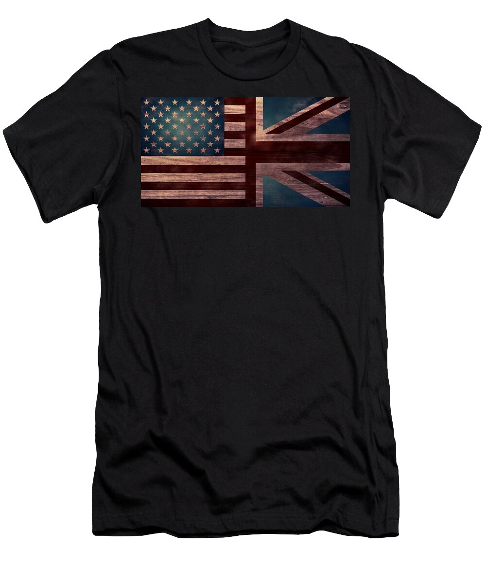 American Flag T-Shirt featuring the digital art American Jack II by April Moen