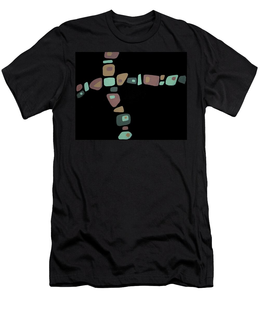 Abstract T-Shirt featuring the painting Amoeba 1 by Glenn Pollard