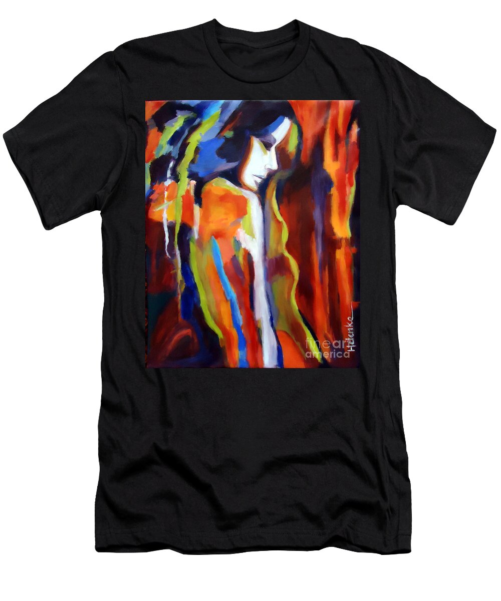 Nude Figures T-Shirt featuring the painting Animus by Helena Wierzbicki