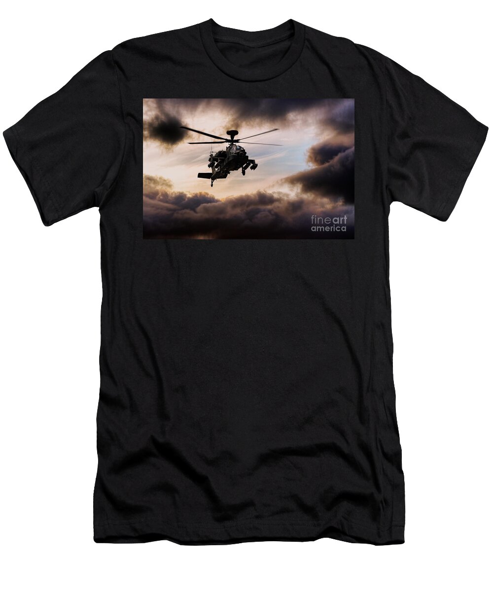 Apache Ah1 T-Shirt featuring the digital art Apache Warrior by Airpower Art