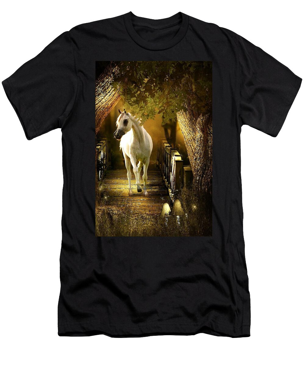 Animal T-Shirt featuring the digital art Arabian Dream by Davandra Cribbie