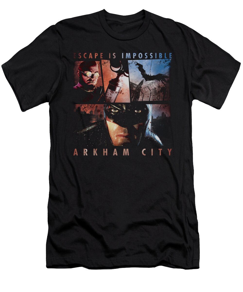 Arkham City T-Shirt featuring the digital art Arkham City - Escape Is Impossible by Brand A