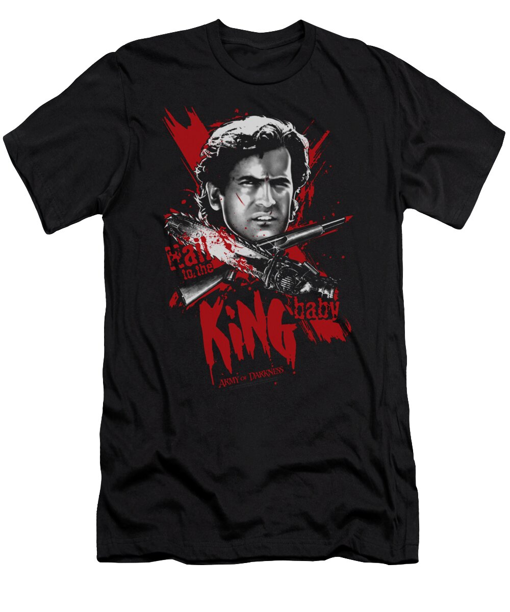  T-Shirt featuring the digital art Army Of Darkness - Hail To The King by Brand A
