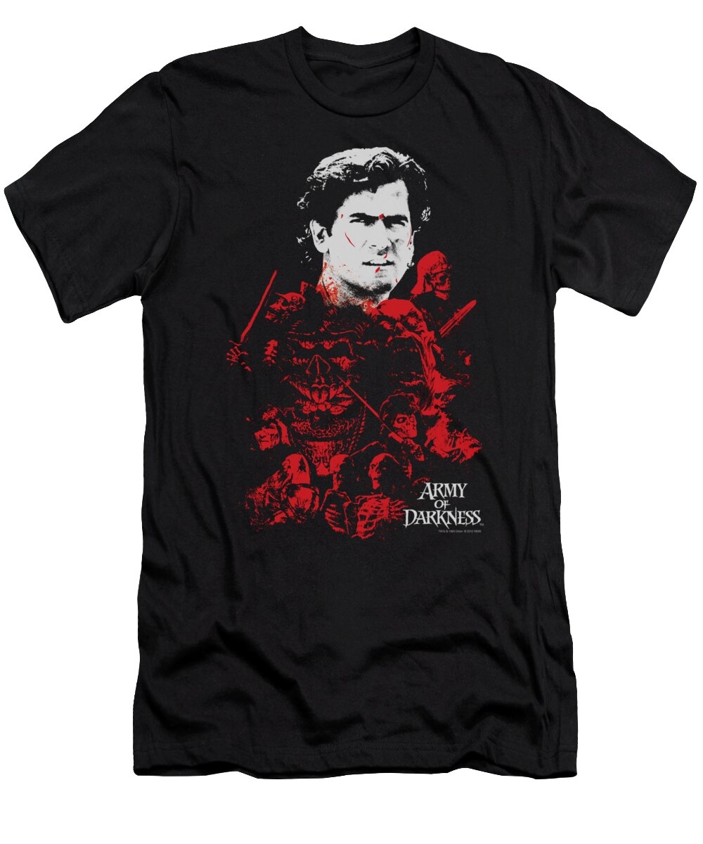  T-Shirt featuring the digital art Army Of Darkness - Pile Of Baddies by Brand A