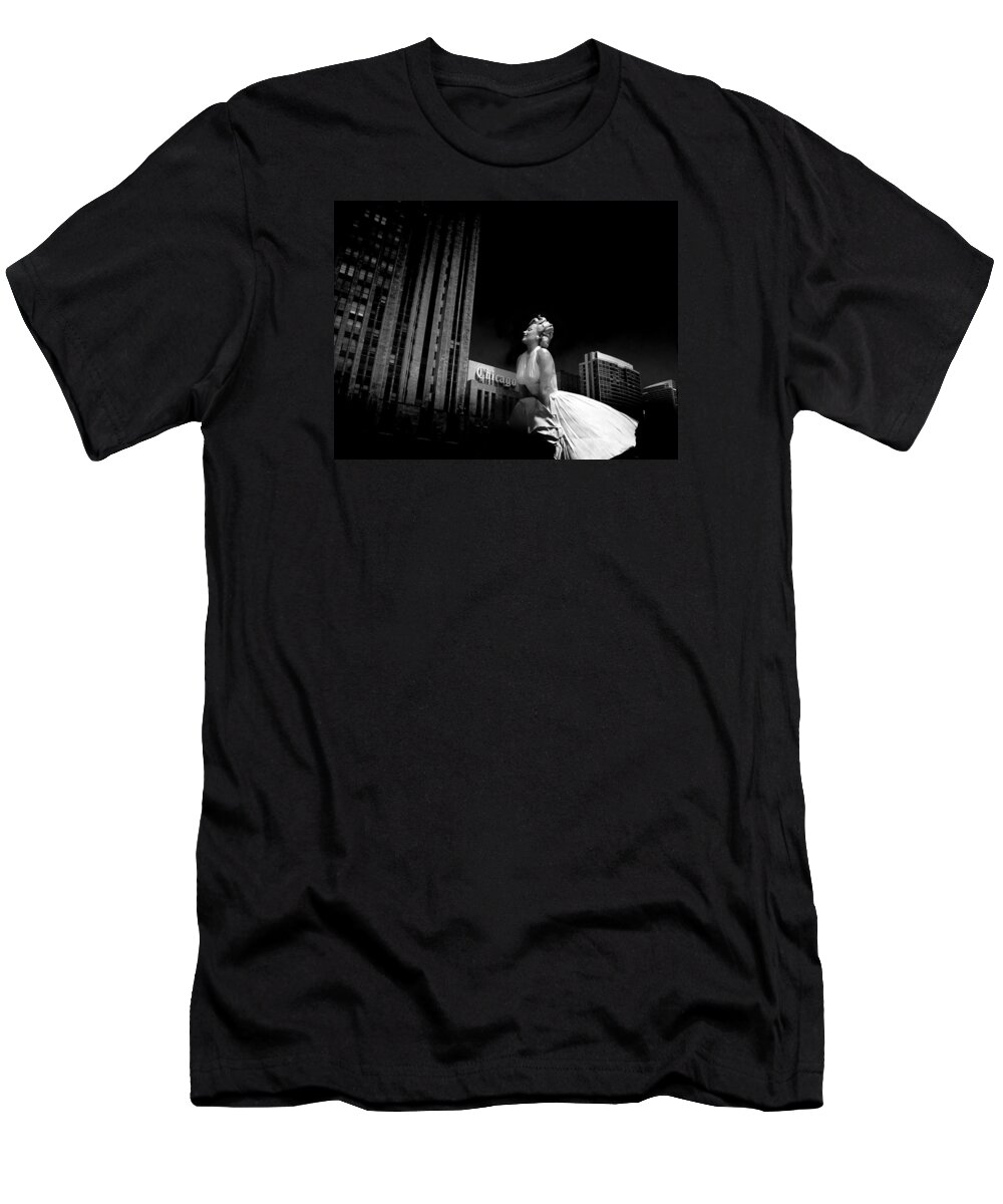 Chicago T-Shirt featuring the photograph Art in Chicago by Milena Ilieva