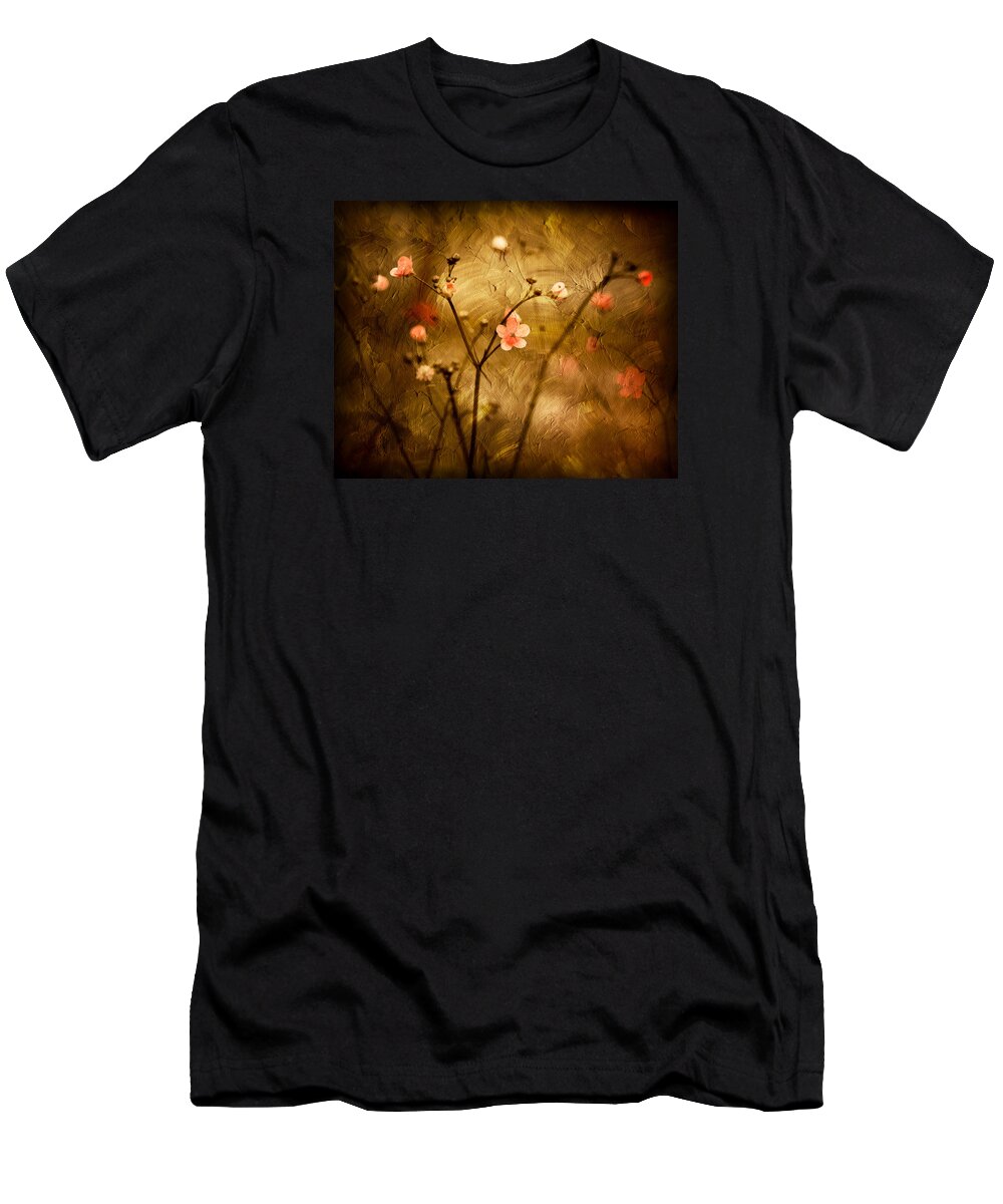 Floral T-Shirt featuring the mixed media Art Of Depression by Georgiana Romanovna