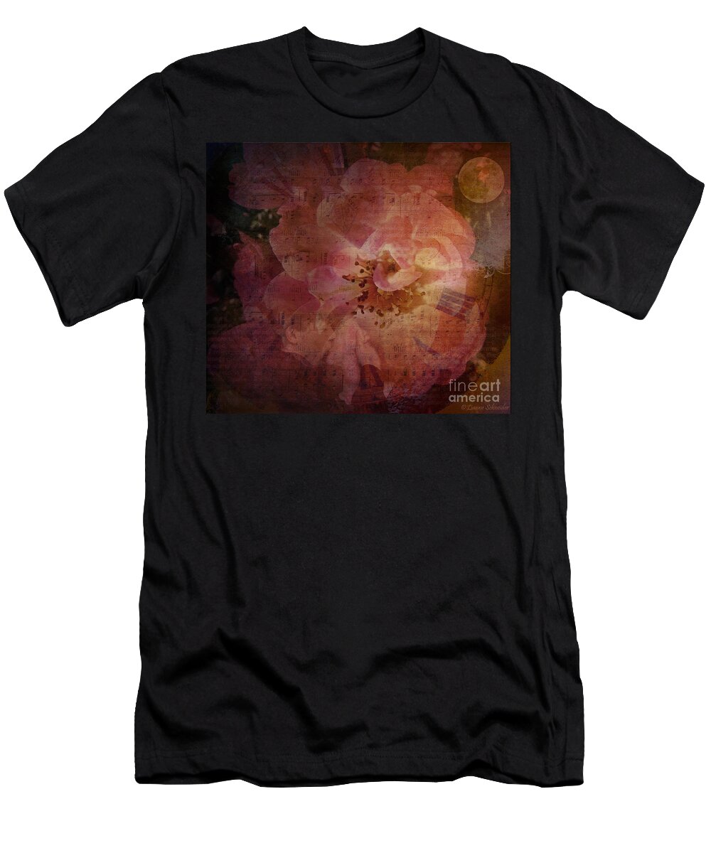 Roses T-Shirt featuring the digital art As Time Goes By by Lianne Schneider