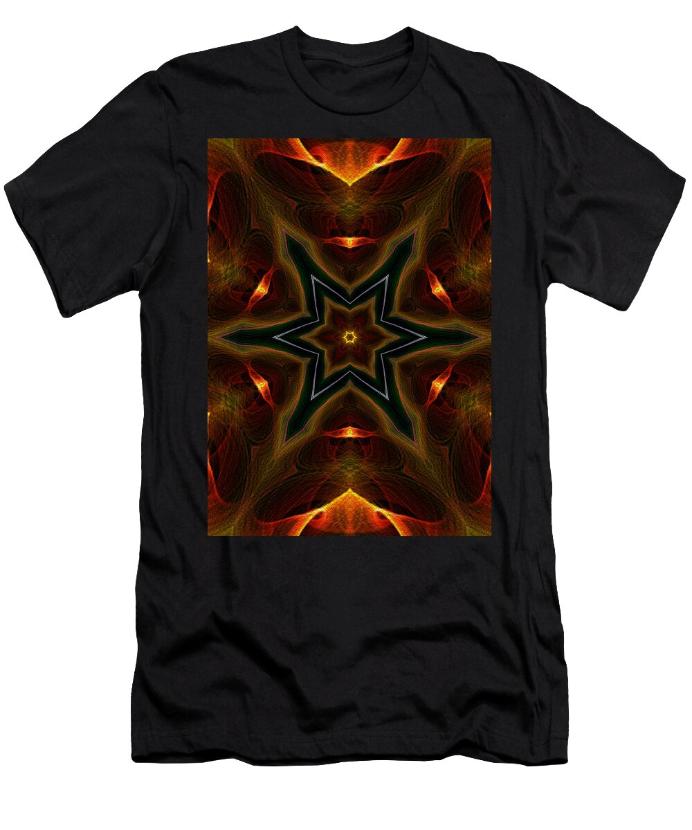 Series Echo T-Shirt featuring the digital art Asteroid Impact by Owlspook Dreaming