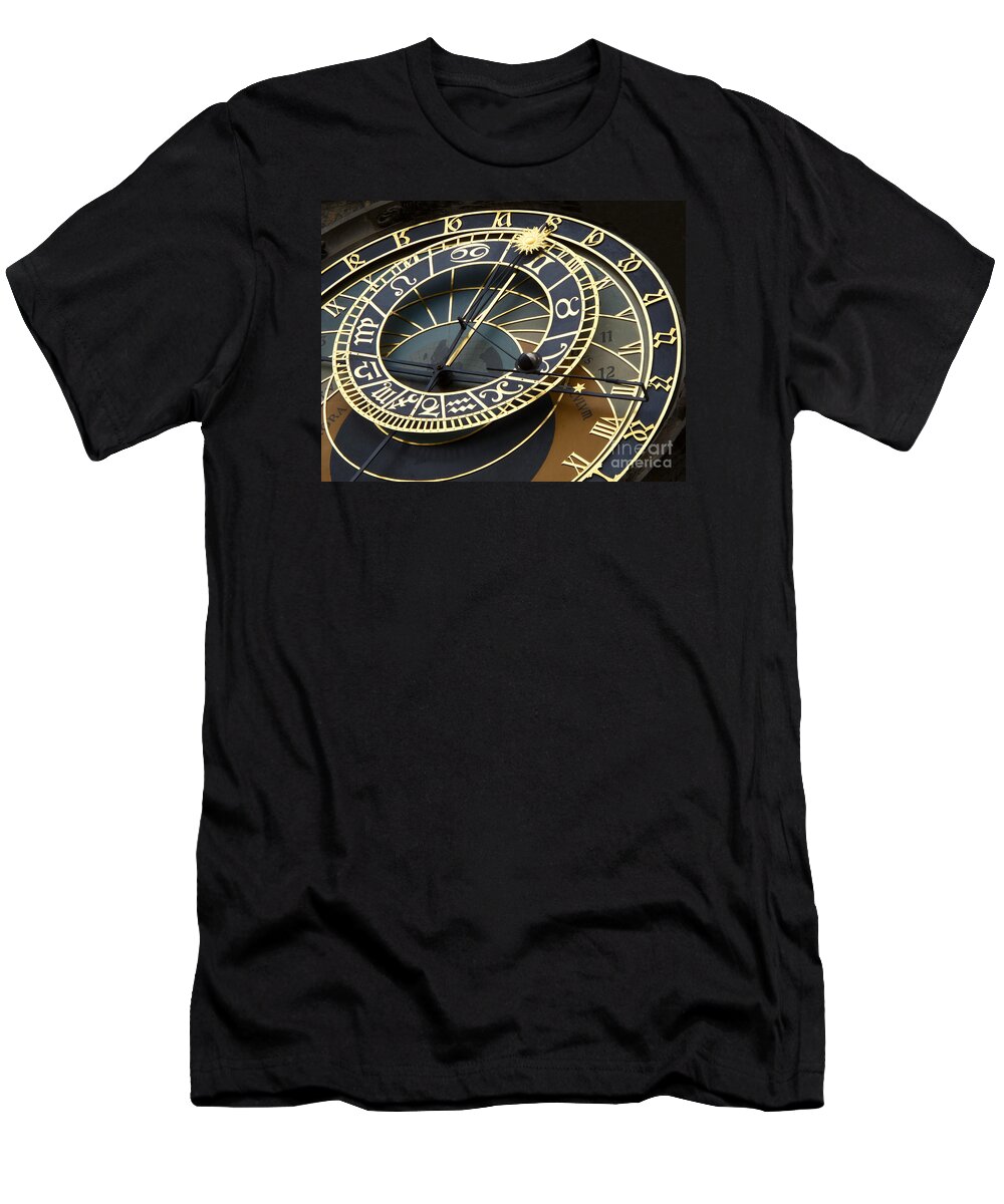 Clock T-Shirt featuring the photograph Astronomical Clock by Ann Horn