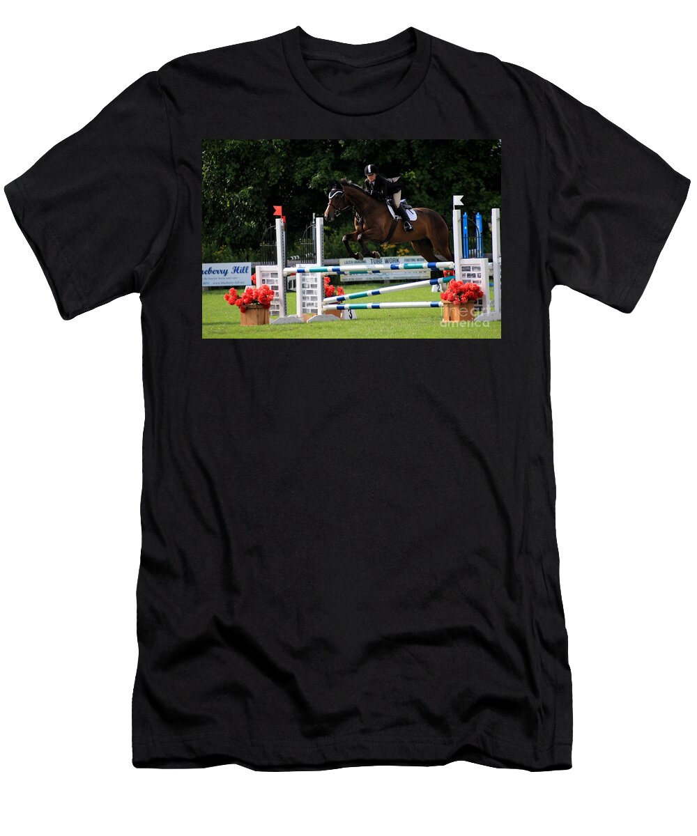 Horse T-Shirt featuring the photograph At-s-jumper118 by Janice Byer