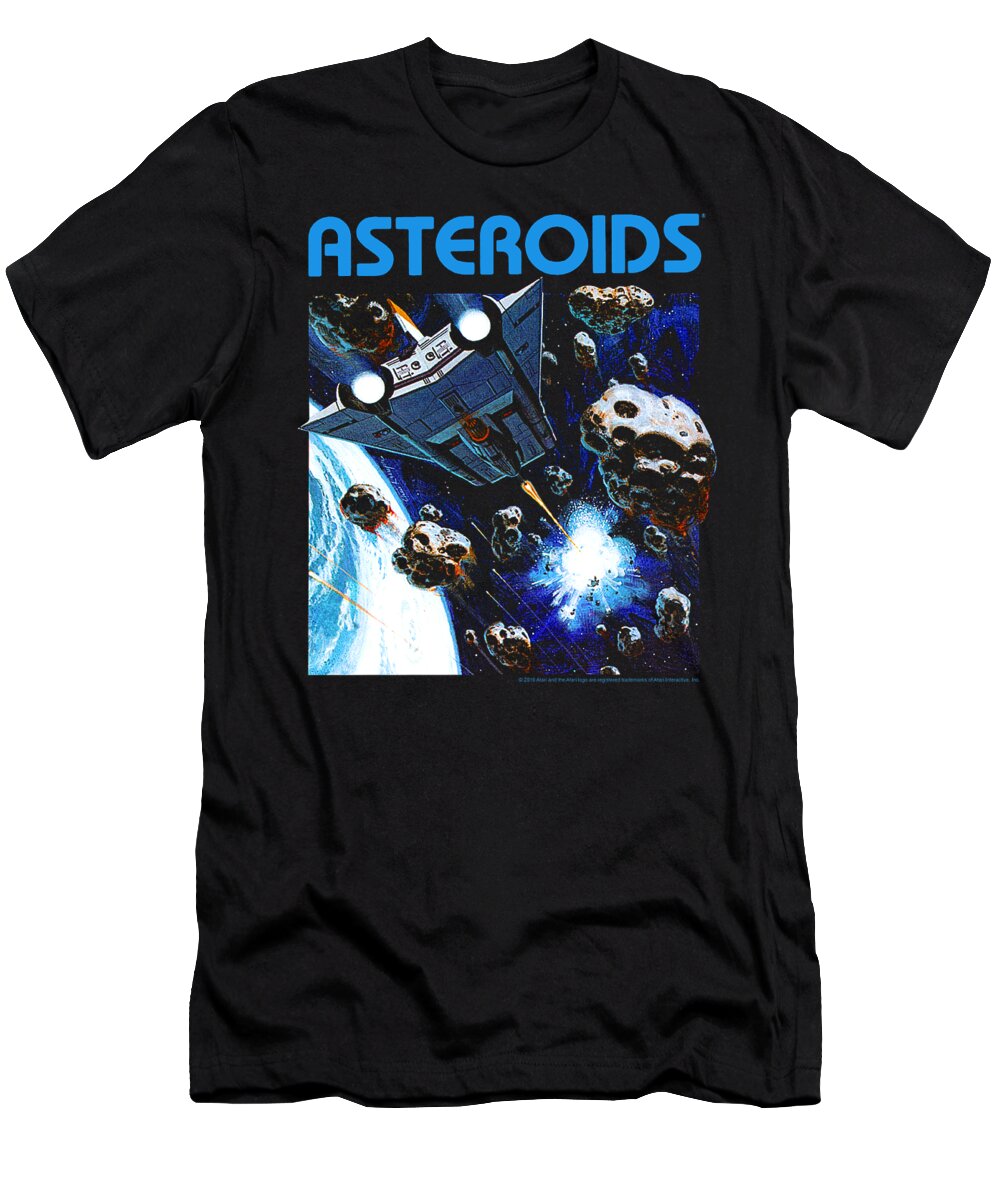  T-Shirt featuring the digital art Atari - 2600 Asteroids by Brand A