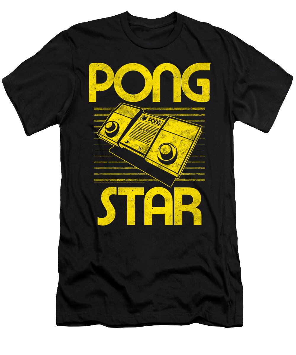  T-Shirt featuring the digital art Atari - Star by Brand A