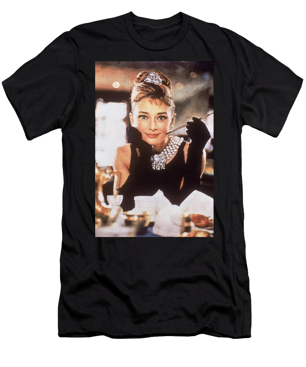Audrey Hepburn T-Shirt featuring the digital art Audrey Hepburn by Georgia Fowler