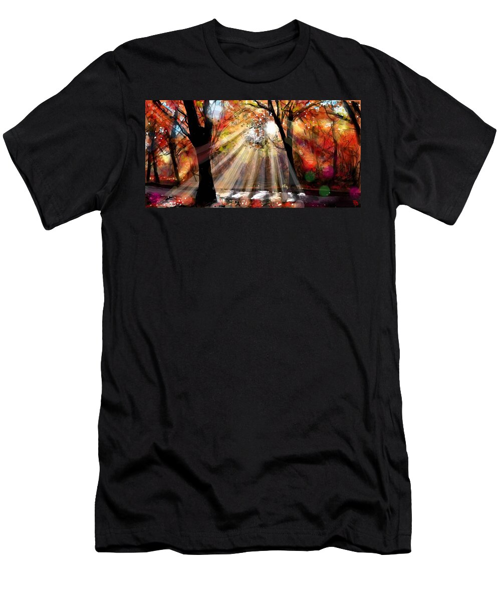 Painting T-Shirt featuring the painting Autumn 4 by Angie Braun