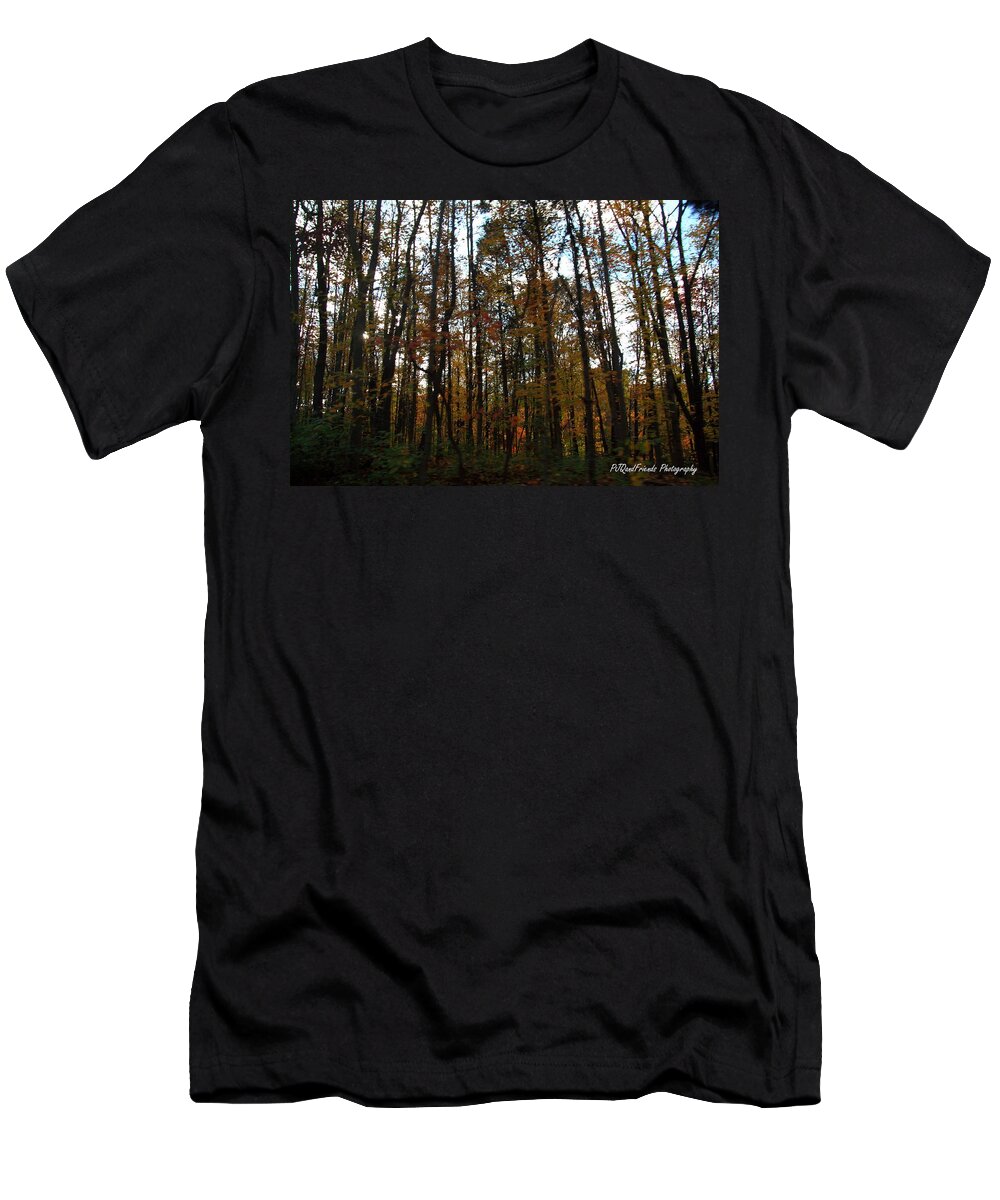 Autumn T-Shirt featuring the photograph Autumn in a Rush by PJQandFriends Photography