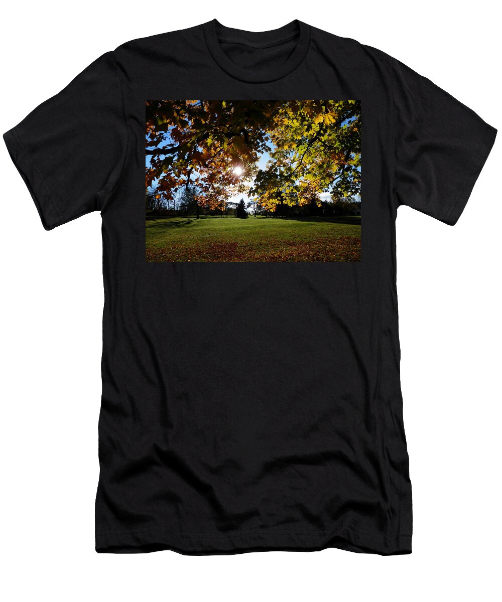 Sun T-Shirt featuring the photograph Autumn Sun by Pema Hou